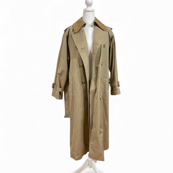 Vintage Burberrys of London Trench Coat Wool Liner Nova Check UK 10 Petite - Picture 2 of 12